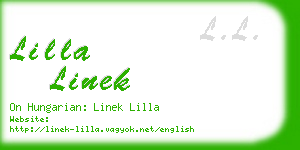 lilla linek business card